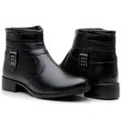 Bota coturno feminina confortável cano curto blogueira