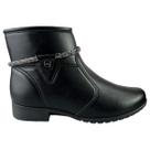 Bota Coturno Feminina Dakota Original Cano Curto Zíper Tratorada Conforto Inverno Cor:PretoTamanho:34