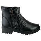 Bota Coturno Feminina Dakota Original Cano Curto Zíper Tratorada Conforto Inverno Cor:PretoTamanho:34