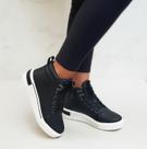 Bota Coturno Feminina Preto Casual Bota Coturno Feminina Preto Casual