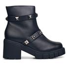 Bota Coturno Feminina Preto Spike Dourado Solado Tratorado Bota Coturno Feminina Preto Spike Dourado Solado Tratorado