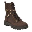Bota Coturno Feminina Tratorada Fivelas e Tachas Via Marte 35400402 Bota Coturno Feminina Tratorada Fivelas e Tachas Via Marte 35400402