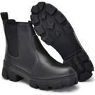 Bota Coturno Feminino Chelsea Macio Cano Curto Blogueira Top