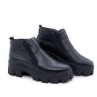 Bota Coturno Feminino Couro Cano Curto Tratorada Conforto