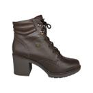 Bota Coturno Feminino Couro Salto Bloco Médio Grosso Confortável Dakota D0461