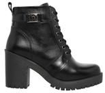 Bota Coturno feminino em couro legitimo, solado de borracha tratorado e zipers lateral