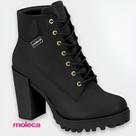 Bota Coturno Feminino Moleca Salto Alto Cano Baixo 5325119