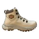 Bota Coturno Feminino Pegada Couro Ultraconforto Impermeável Antiderrapante 250403-06 Marfim
