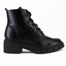Bota Coturno Feminino Ramarim Salto Baixo Tratorado com Cadarço 24-12101 Bota Coturno Feminino Ramarim Salto Baixo Tratorado com Cadarço 24-12101