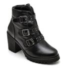 Bota Coturno Feminino Salto Tratorado Fivela Versátil Bota Coturno Feminino Salto Tratorado Fivela Versátil