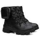 Bota Coturno Feminino Tratorada Tendência Blogueiras Bolsos
