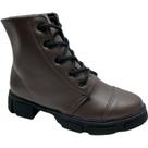 Bota Coturno Flatform Sola Tratorada Cano Baixo Confort Leve