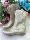 Bota Coturno Flor Di Mila Boiadeira Texana Maria Dourado - Conforto e Estilo para Crianças