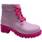 Bota Coturno Infantil Feminino Tratorada Silicone Charmosa
