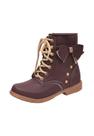 Bota Coturno Infantil Menina Cadarço e Laço Strass Café Bota Coturno Infantil Menina Cadarço e Laço Strass Café