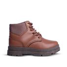 Bota Coturno Infantil Menina Kidy Style Camel Delicada Com Cadarço -