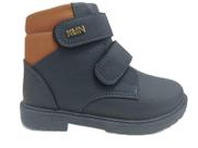 Bota coturno infantil menino Rock Mini Klin ajuste adesivo