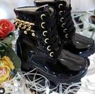 Bota Coturno Infantil Preta/Bege