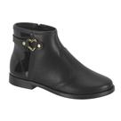 Bota Coturno Juvenil Menina Molekinha Cano Curto Napa