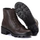 Bota Coturno Magnólia Zíper - Couro Legitimo Leather