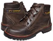 Bota Coturno Masculina Couro Cano Médio Sapato Casual Macio Confortavel