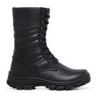 Bota Coturno Masculina Militar Costurado Couro Trilha