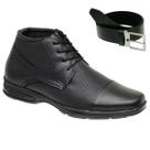 Bota Coturno Masculino Gmm Shoes Leve Conforto Dia a Dia + Cinto Bota Coturno Masculino Gmm Shoes Leve Conforto Dia a Dia + Cinto