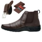 Bota Coturno Masculino Gmm Shoes Resistente Com Cinto e Carteira Bota Coturno Masculino Gmm Shoes Resistente Com Cinto e Carteira