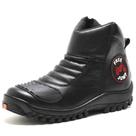 Bota Coturno Masculino Motoqueiro Couro Cano Baixo