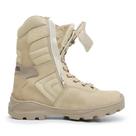 Bota Coturno Militar Acero Modelo Extreme Areia com Zíper Lateral Cano Alto