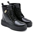 Bota Coturno Militar Feminino Blogueira Cano Alto Com Cadarço Sola de Borracha Antiderrapante 202-GG