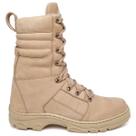 Bota Coturno Militar Masculino em Couro Legítimo com Solado Antiderrapante Cor:AreiaTamanho:42Gênero:Homem