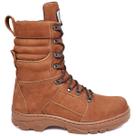 Bota Coturno Militar Masculino em Couro Legítimo com Solado Antiderrapante Cor:CarameloTamanho:45Gênero:Homem