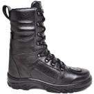 Bota Coturno Militar Masculino em Couro Legítimo com Solado Antiderrapante Cor:PretoTamanho:41