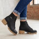 Bota Coturno Moleca Salto Tratorado 5338.103- Preto Cor:PretoTamanho:38