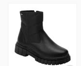 Bota Coturno Preto Infantil Feminino Couro Zíper WorldColors - World Colors