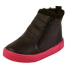Bota coturno tênis cano alto infantil baby menina forrada de pelúcia super macia