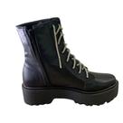 Bota Coturno Tratorada Britney Preta com o Cadarço de Strass Bota Coturno Tratorada Britney Preta com o Cadarço de Strass