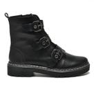 Bota Coturno Via Marte 089-009-01 Feminino - Preto