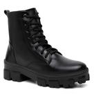 Bota Coturno Vitiello Feminino Tratorado de Couro Cano Curto Tendência Blogueira Bota Coturno Vitiello Feminino Tratorado de Couro Cano Curto Tendência Blogueira
