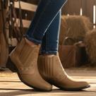 Bota Country Feminina Couro Nobuck Marrom Claro Cor Rato Solado Costurado Estilo Rodeio 3636 Bota Country Feminina Couro Nobuck Marrom Claro Cor Rato Solado Costurado Estilo Rodeio 3636