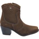 Bota Country Feminina Texana Com Zíper Cano Baixo Bico Fino Rodeio Wester Conforto Modare 7089.102