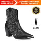 Bota Country Feminina Vizzano Strass Napa Western Genebra Boiadeira Original