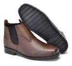 Bota country masculina botina em couro Bota country masculina botina em couro