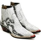 Bota Country Masculina Couro Bico Fino Textura Cobra Estilo Bota Country Masculina Couro Bico Fino Textura Cobra Estilo