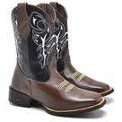 Bota Country Texana Masculina Couro Bordado Cano Alto Bota Country Texana Masculina Couro Bordado Cano Alto