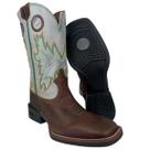 Bota Country Texana Masculina Durango Marrom Cinza Laranja Verde