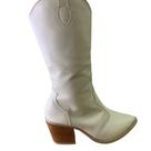 Bota Country Texana Western Off White Cano Medio