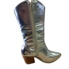 Bota Country Texana Western Prata Cano Médio