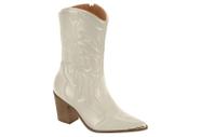 Bota Country Vizzano Cano Médio Com Bordado E Salto Bloco Branco Off Bota Country Vizzano Cano Médio Com Bordado E Salto Bloco Branco Off